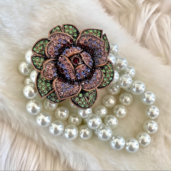 Joan Boyce Jewelry - Joan Boyce Pearl & Crystal Bracelet